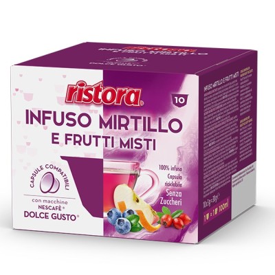 Capsule Dolce Gusto Ristora Infuso Mirtilllo e Frutti Misti