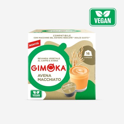 Capsule Dolce Gusto Gimoka Avena Macchiato a ridotto contenuto di zuccheri