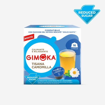 Capsule Dolce Gusto Gimoka Camomilla a ridotto contenuto di zuccheri