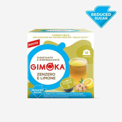 Capsule Dolce Gusto Gimoka Zenzero e Limone a ridotto contenuto di zuccheri