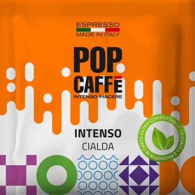 10 Cialde ESE 44 mm Pop Caffè Miscela Intenso
